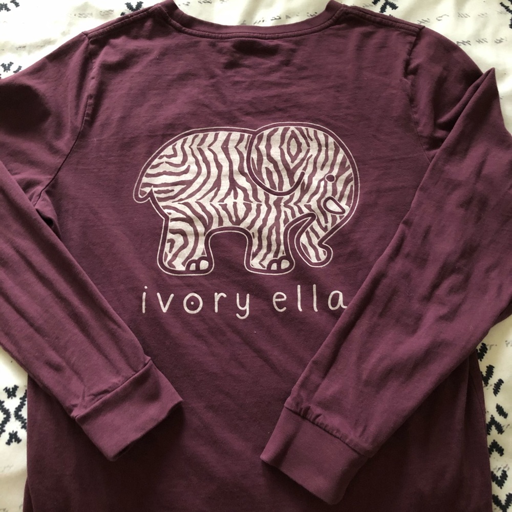 ✰maroon ivory ella long sleeve tee ✰